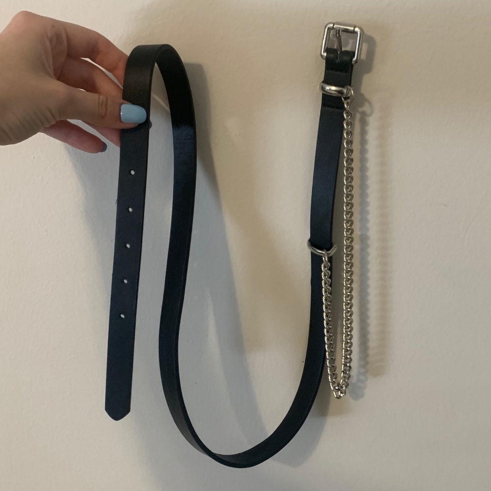 BLACK LEATHER BELT